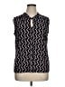 Tommy Hilfiger Black Sleeveless Button-Down Shirt Size XL - photo 1