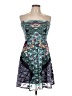 Love, Fire 100% Polyester Print Teal Cocktail Dress Size L - photo 1