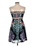 Love, Fire 100% Polyester Print Teal Cocktail Dress Size L - photo 2