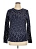 Talbots Polka Dots Blue Long Sleeve Top Size XL - photo 1