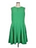 Taylor Solid Green Casual Dress Size 16 - photo 1