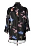 Raffinalla 100% Polyester Floral Black 3/4 Sleeve Blouse Size 10 - photo 2