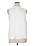 Olivia Grey 100% Polyester White Sleeveless Blouse Size XL - photo 1