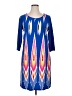 Magic Graphic Blue Casual Dress Size 1X - photo 1