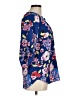 Yumi Kim 100% Polyester Floral Blue 3/4 Sleeve Blouse Size M - photo 4