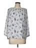 Kaari Blue 100% Polyester Blue 3/4 Sleeve Blouse Size L - photo 1