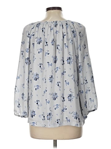 Kaari Blue 3/4 Sleeve Blouse (view 2)