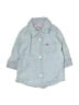 Carter's 100% Cotton Solid Blue Short Sleeve Button-Down Shirt 0-3 MO / 3 MO - photo 1