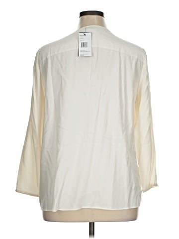 Lafayette 148 New York 3/4 Sleeve Silk Top (view 2)