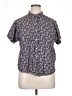 Universal Thread Floral Blue Short Sleeve Blouse Size XL - photo 1