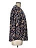 TWO by Vince Camuto Floral Blue 3/4 Sleeve Blouse Size L - photo 4