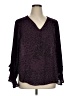 Torrid 100% Polyester Purple Long Sleeve Blouse Size 1X Plus (1) - photo 1