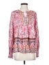 Coco + Carmen 100% Viscose Pink Long Sleeve Blouse Size S - photo 1