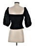 A New Day Black 3/4 Sleeve Blouse Size XS - photo 2