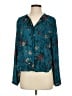 Astr 100% Polyester Teal Long Sleeve Blouse Size S - photo 1
