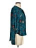 Astr 100% Polyester Teal Long Sleeve Blouse Size S - photo 4