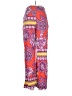 MNG Paisley Purple Casual Pants Size 4 - photo 1