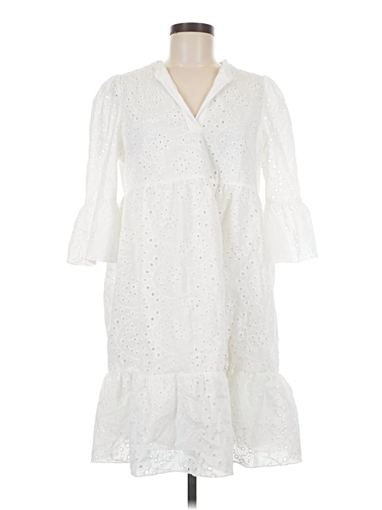 Pre-owned Emery Rose Casual Dress In White