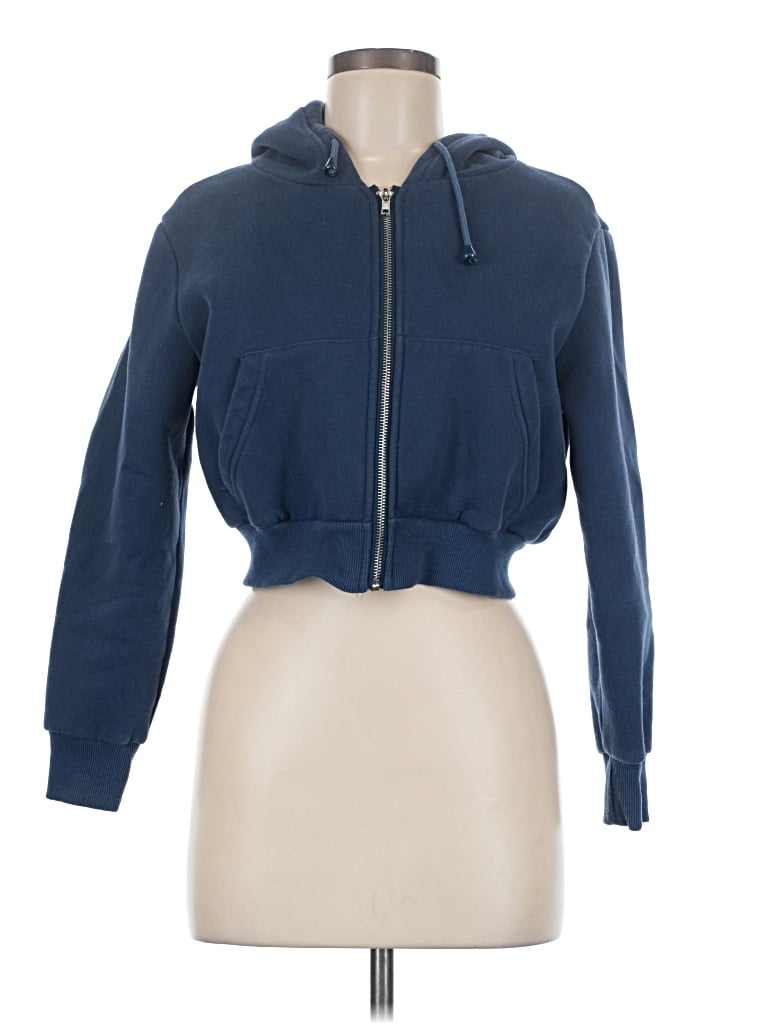 Pre-owned Shein Zip Up Hoodie In Blue