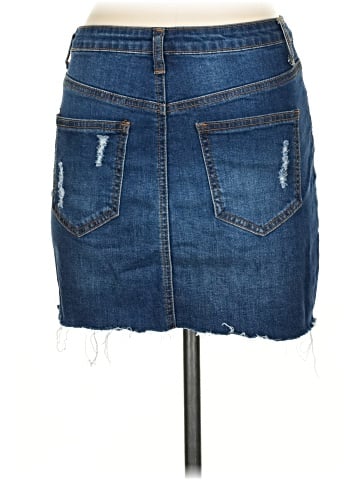 Wax Jean Denim Skirt (view 2)