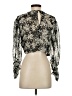 Zara 100% Polyester Black 3/4 Sleeve Blouse Size S - photo 2