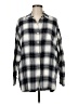 Levi's 100% Cotton Plaid Gray Silver Long Sleeve Button-Down Shirt Size M - photo 1