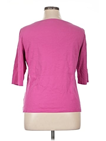 Christopher & Banks 3/4 Sleeve T-Shirt (view 2)