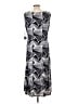 Perceptions Graphic Gray Casual Dress Size L - photo 2