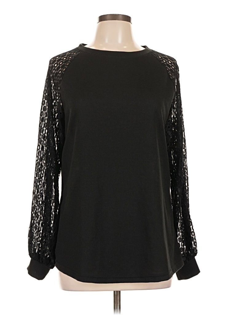 Unbranded Long Sleeve Blouse In Black
