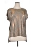 Dantelle Metallic Silver Short Sleeve T-Shirt Size XL - photo 1