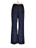 Pink Rose Stars Blue Casual Pants Size L - photo 2
