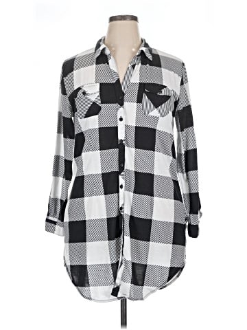 White Mark Long Sleeve Button-Down Shirt (view 1)