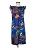 J.Crew 100% Polyester Tropical Blue Casual Dress Size 0 - photo 1