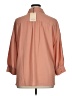 NYDJ 100% Recycled Polyester Orange 3/4 Sleeve Button-Down Shirt Size XL - photo 2
