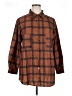 Unbranded 100% Polyester Plaid Brown 3/4 Sleeve Blouse Size XL - photo 1