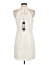 Halston 100% Polyester Solid Ivory Cocktail Dress Size 6 - photo 2