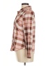 No Comment Plaid Brown Long Sleeve Blouse Size M - photo 5