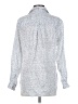 Grayson 100% Linen Polka Dots Silver Long Sleeve Blouse Size XS (1) - photo 2