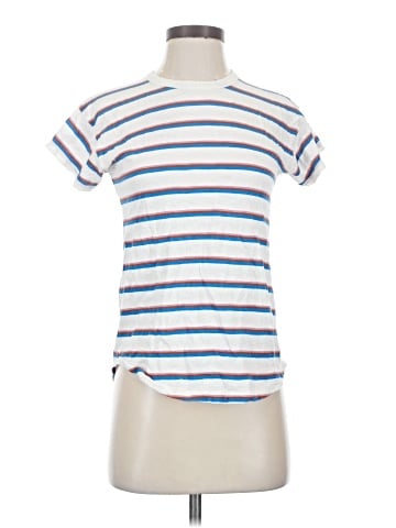Madewell Whisper Cotton Rib-Crewneck Tee in Rockwood Stripe (view 1)
