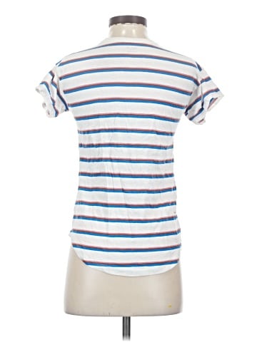 Madewell Whisper Cotton Rib-Crewneck Tee in Rockwood Stripe (view 2)