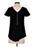 Against Nudity Black Short Sleeve Top Size S - photo 2