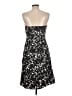 J.Crew 100% Silk Print Black Cocktail Dress Size 12 - photo 2