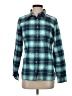 L.L.Bean 100% Cotton Plaid Teal Blue Long Sleeve Button-Down Shirt Size S - photo 1