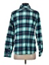 L.L.Bean 100% Cotton Plaid Teal Blue Long Sleeve Button-Down Shirt Size S - photo 2