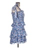 TCEC 100% Polyester Floral Blue Casual Dress Size L - photo 4