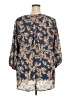 West Kei 100% Polyester Blue 3/4 Sleeve Blouse Size 3X - photo 2