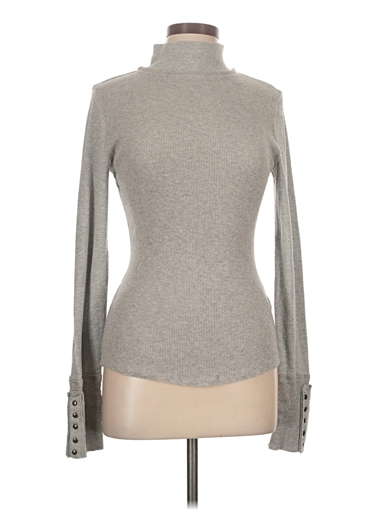 Pre-owned We The Free Long Sleeve Turtleneck In Gray