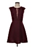 BCBGeneration 100% Polyester Hearts Burgundy Cocktail Dress Size 2 - photo 1