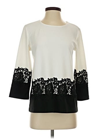 Karl Lagerfeld Paris 3/4 Sleeve Top (view 1)