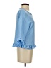 Shein 100% Polyester Blue 3/4 Sleeve Blouse Size S - photo 4